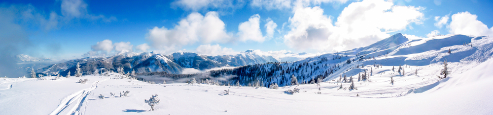 Panoramafoto skigebied Flachau