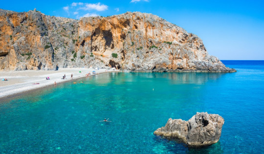 agiofarago op het strand in kreta griekenland